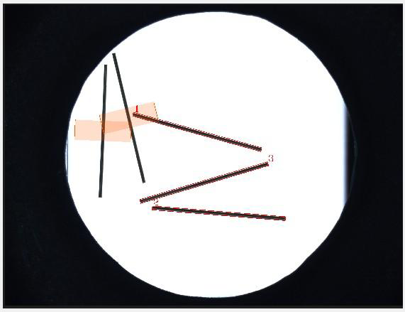 Pin recognition view (contour extraction)